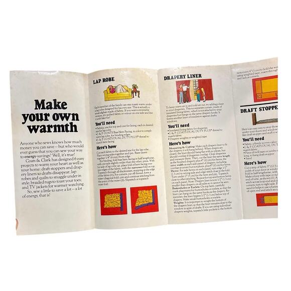 1977 Coats & Clark “How to Make Your Own Warmth” Sewing Energy Saver Booklet - Picture 8 of 8